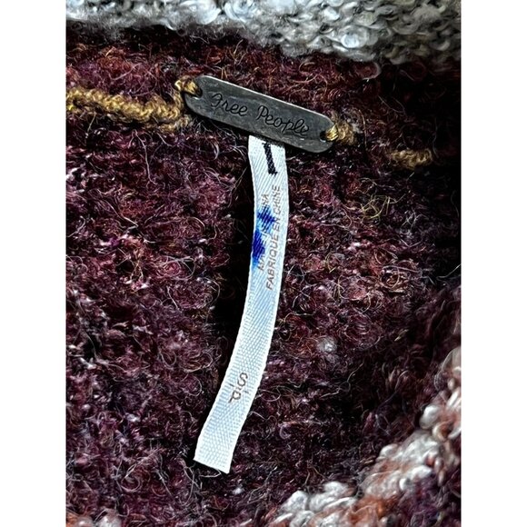 Free People My Girl Cropped Turtleneck Sweater Small Boho Warm Cottagecore - Picture 7 of 11